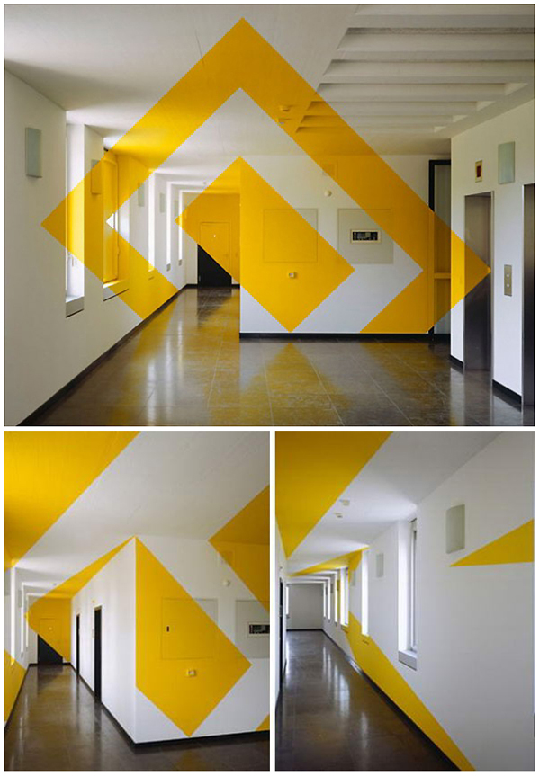 Anamorphic-color Illusions by Felice Varini 1